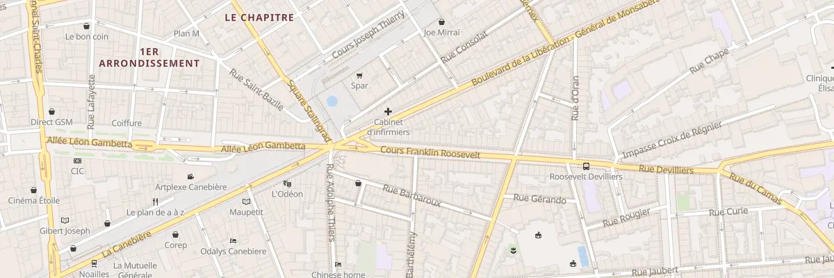 Plan du 7 Crs Franklin Roosevelt à Marseille 1er Arrondissement