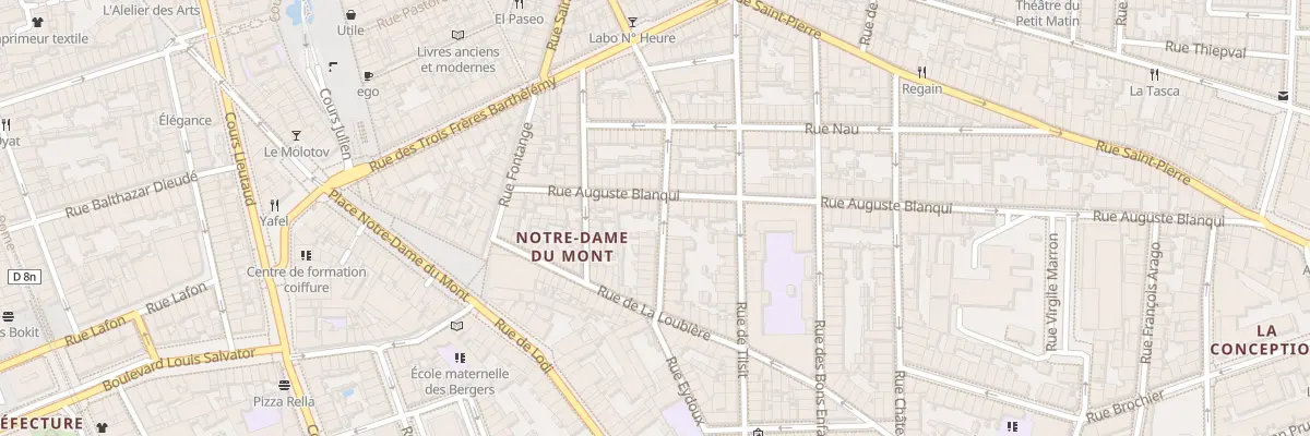 Plan du 34 Rue auguste blanqui à Marseille 6e Arrondissement