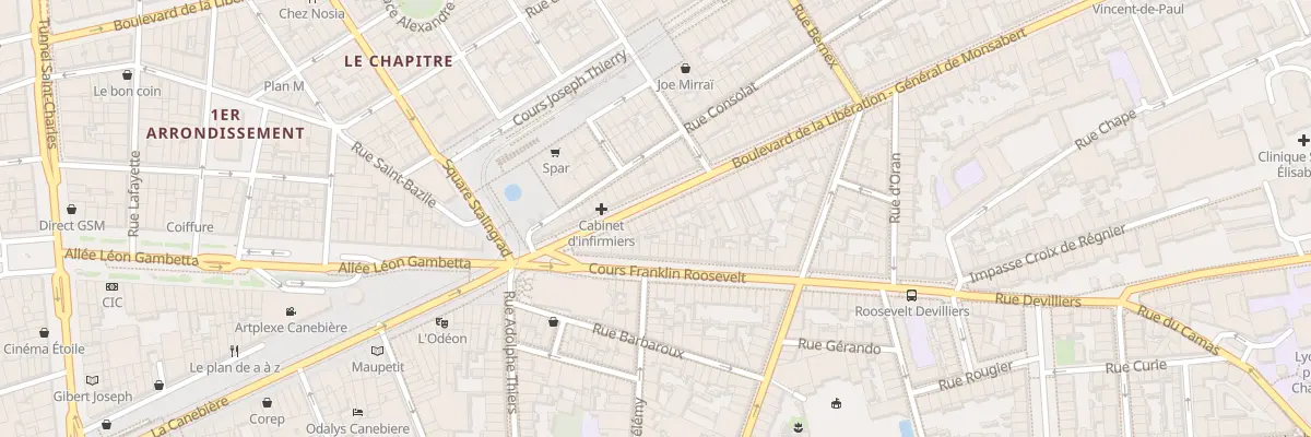 Plan du 14 Bd de la Liberation à Marseille 1er Arrondissement