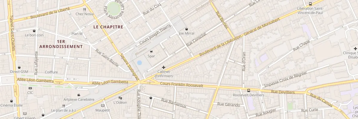 Plan du 27 Bd de la Liberation à Marseille 1er Arrondissement