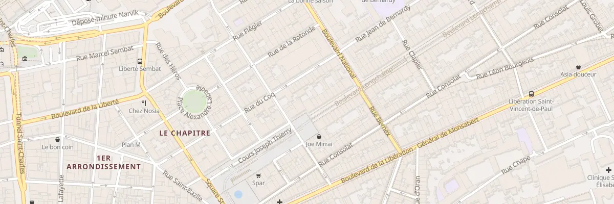 Plan du 1 Bd Longchamp à Marseille 1er Arrondissement