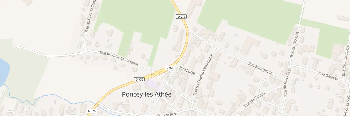 Plan du 13 Rte Departementale N 976 à Poncey-lès-Athée