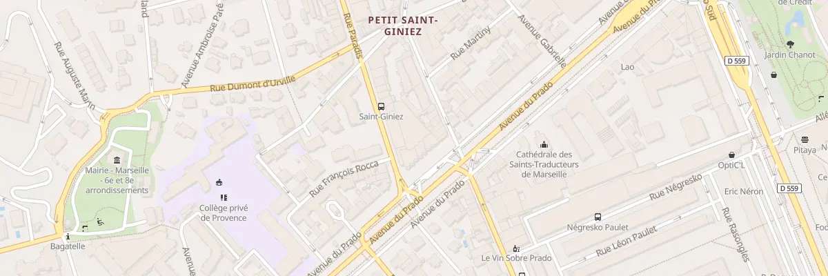 Plan du 523 Rue paradis à Marseille 8e Arrondissement