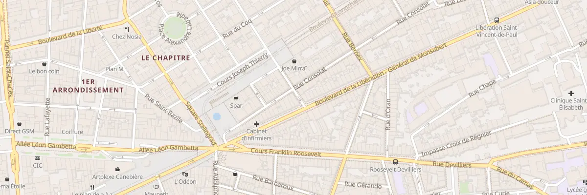 Plan du 35 Bd de la Liberation à Marseille 1er Arrondissement