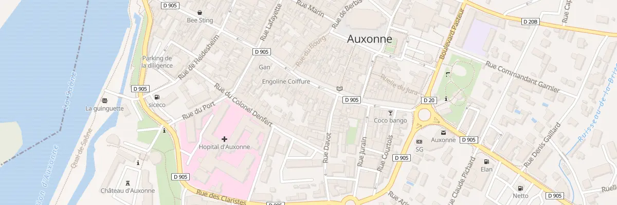 Plan du 30 Rue Colonel Denfert à Auxonne