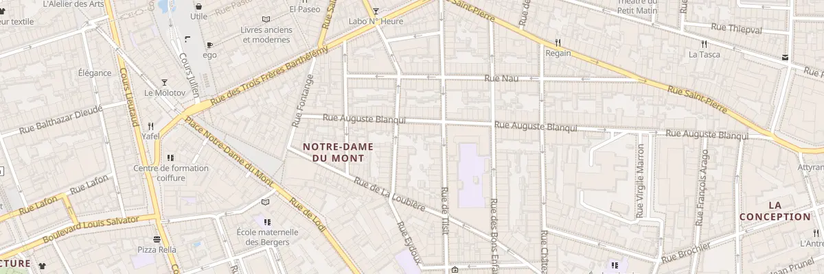 Plan du 40 Rue auguste blanqui à Marseille 6e Arrondissement
