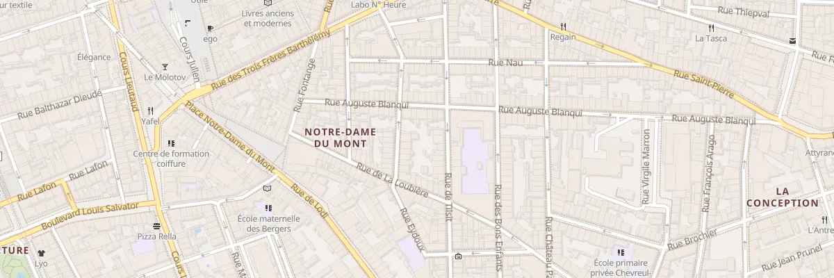 Plan du 17 Rue augustin fabre à Marseille 6e Arrondissement