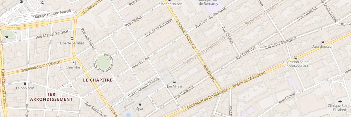 Plan du 9 Bd Longchamp à Marseille 1er Arrondissement