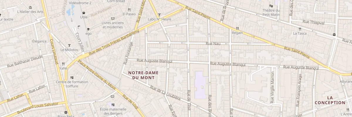 Plan du 33 Rue auguste blanqui à Marseille 6e Arrondissement