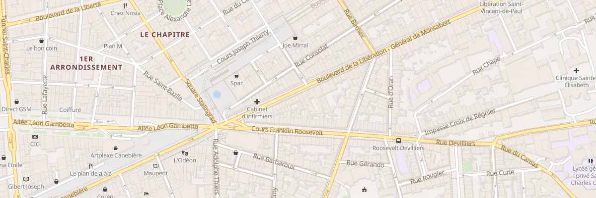 Plan du 24 Bd de la Liberation à Marseille 1er Arrondissement