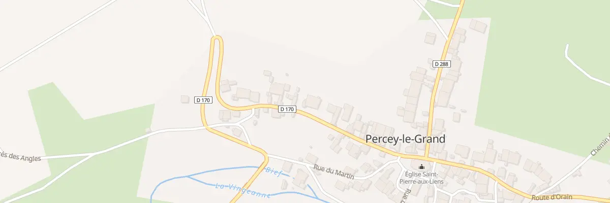 Plan du 13 Rue du Chateau à Percey-le-Grand
