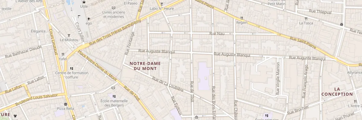 Plan du 42 Rue auguste blanqui à Marseille 6e Arrondissement