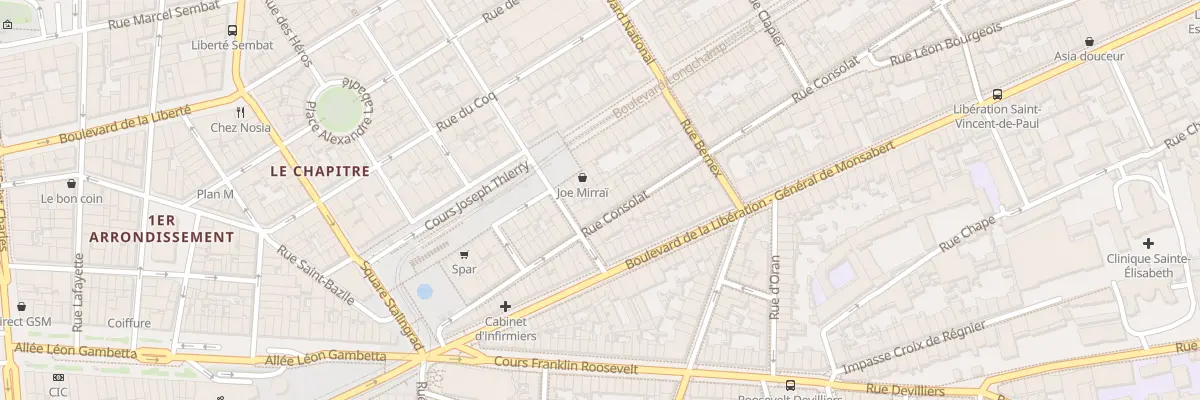 Plan du 21 Rue consolat à Marseille 1er Arrondissement