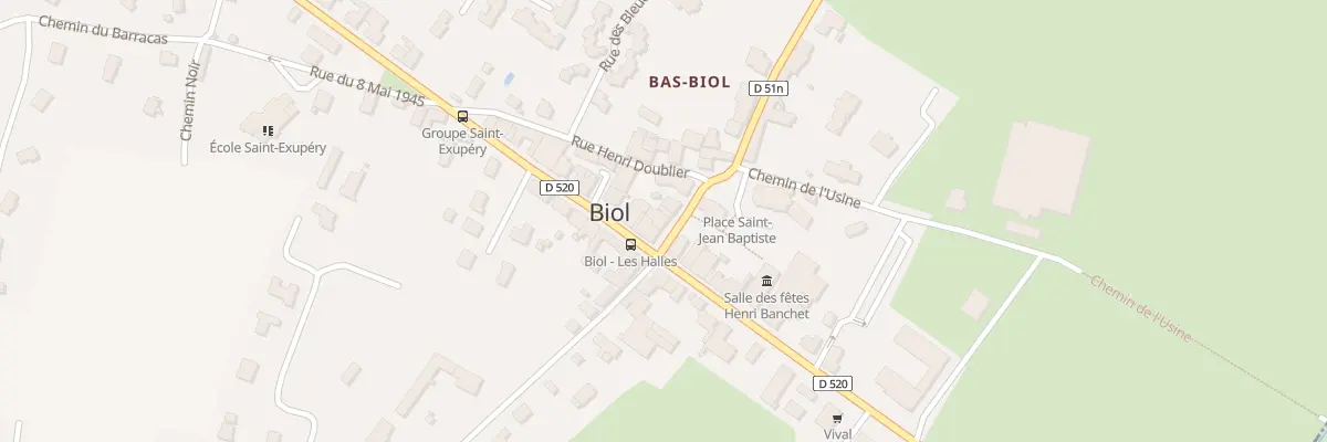 Plan du 3 Rue des Halles à Biol