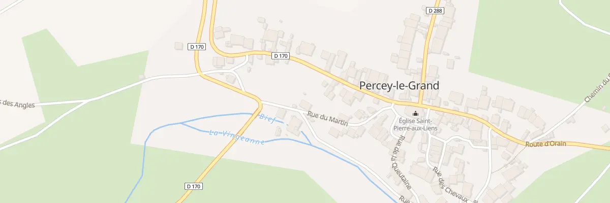 Plan du 8 Rue du Chateau à Percey-le-Grand