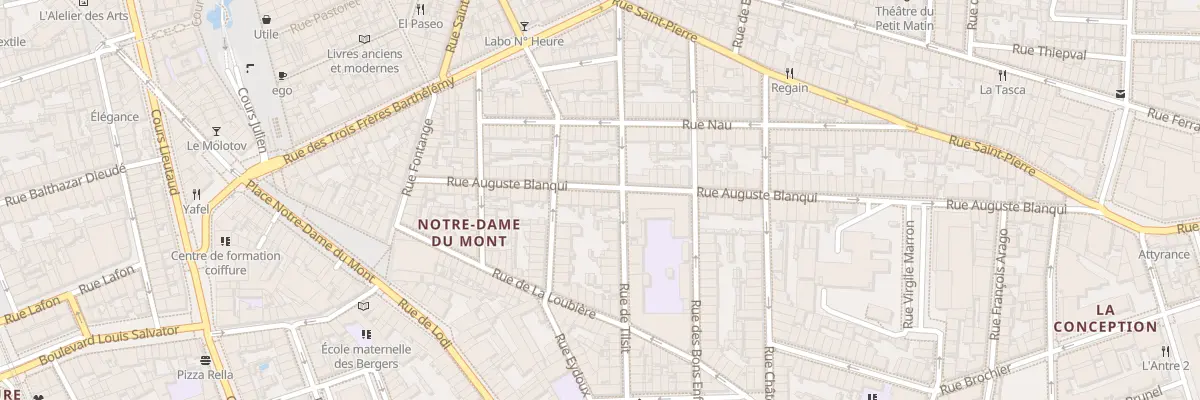 Plan du 46 Rue auguste blanqui à Marseille 6e Arrondissement