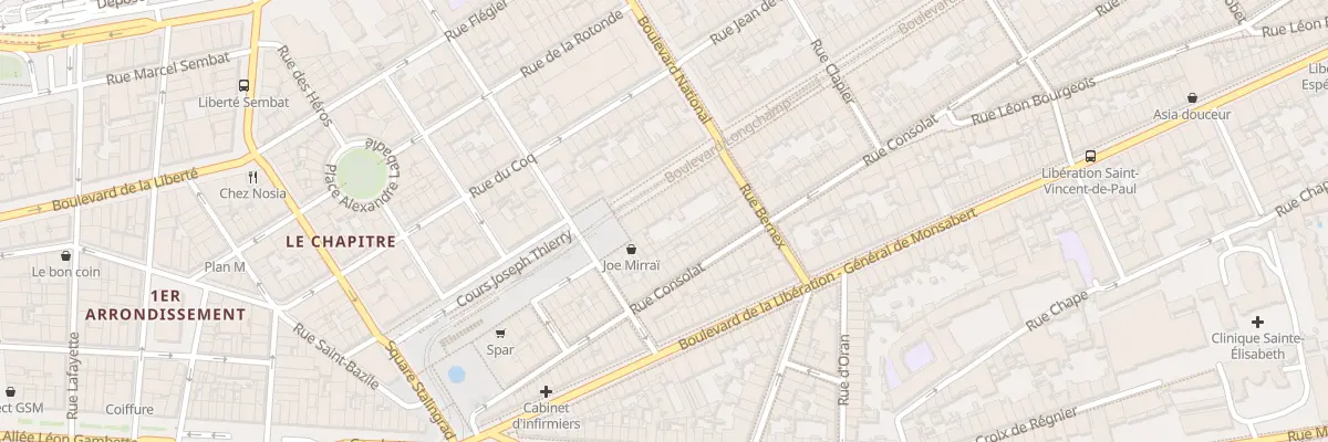 Plan du 6 Bd Longchamp à Marseille 1er Arrondissement