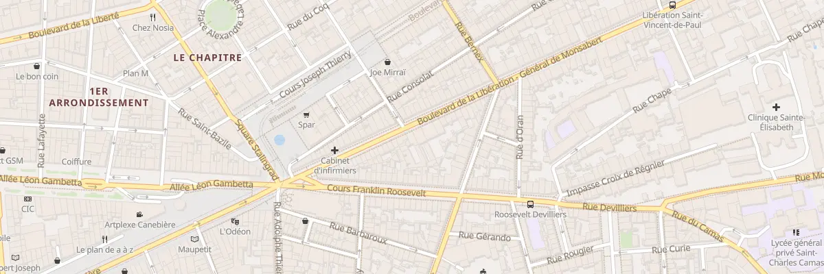 Plan du 30A Bd de la Liberation à Marseille 1er Arrondissement