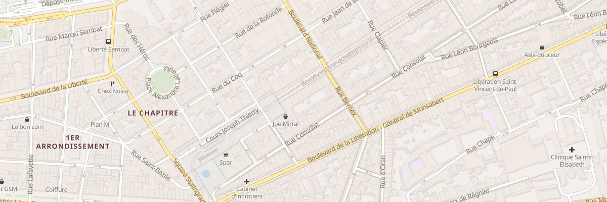 Plan du 8 Bd Longchamp à Marseille 1er Arrondissement