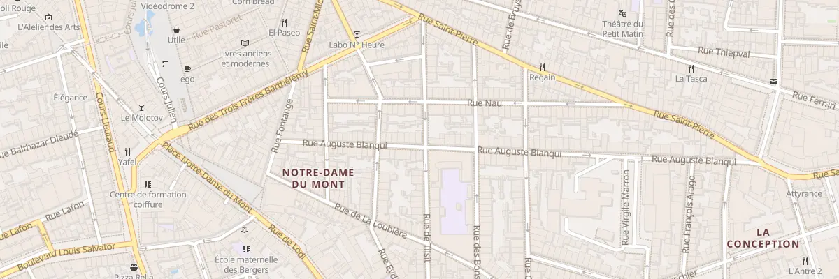 Plan du 41 Rue auguste blanqui à Marseille 6e Arrondissement