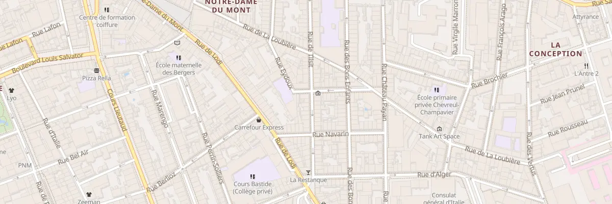 Plan du 58 Rue Tilsit à Marseille 6e Arrondissement