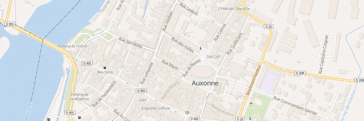 Plan du 7 Rue de Berbis à Auxonne