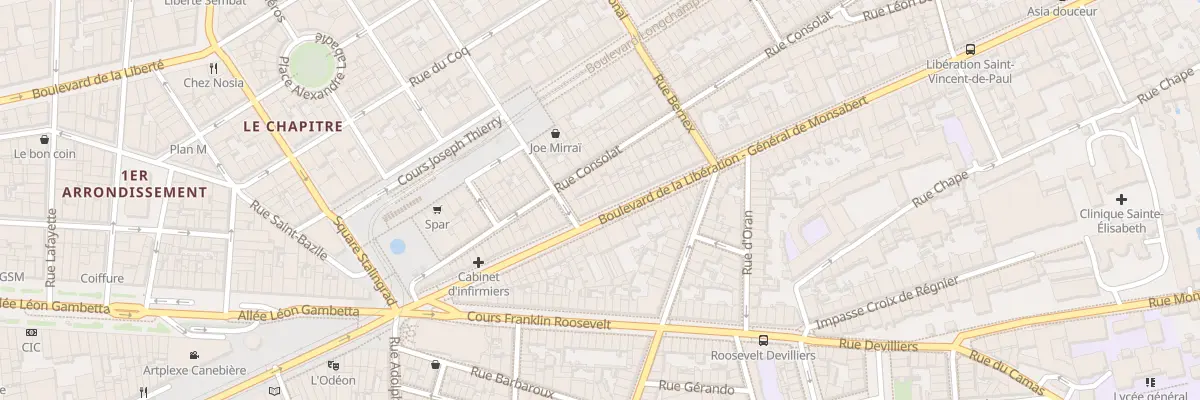 Plan du 43 Bd de la Liberation à Marseille 1er Arrondissement