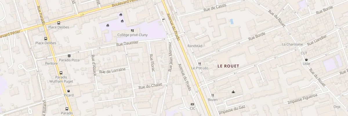 Plan du 174 Av du Prado à Marseille 8e Arrondissement