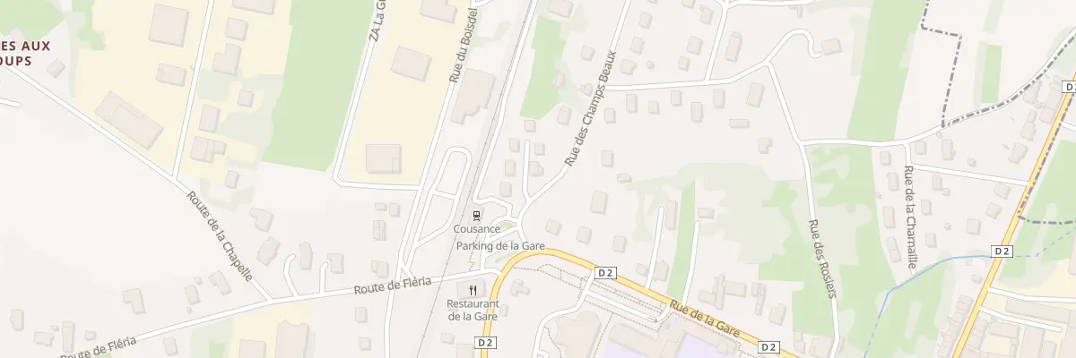 Plan du 1 Pl de la Gare à Cousance