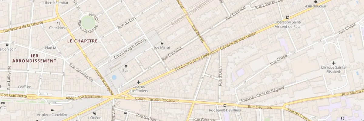 Plan du 47 Bd de la Liberation à Marseille 1er Arrondissement