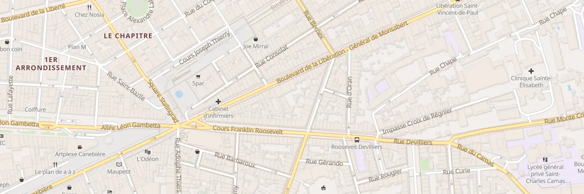 Plan du 34 Bd de la Liberation à Marseille 1er Arrondissement
