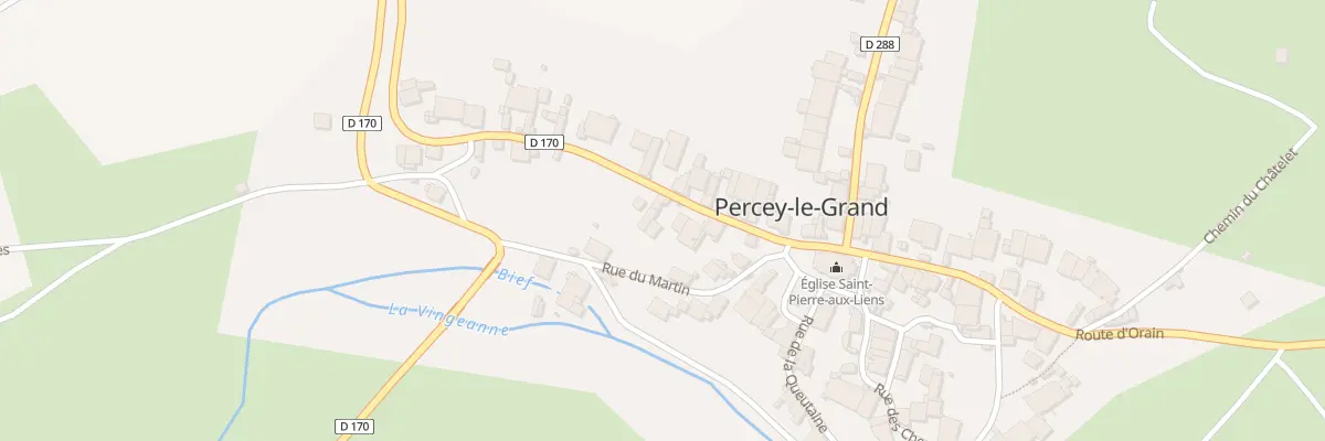 Plan du 6 Rue du Chateau à Percey-le-Grand