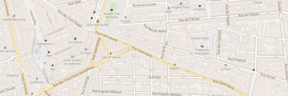 Plan du 23 Rue saint pierre à Marseille 5e Arrondissement