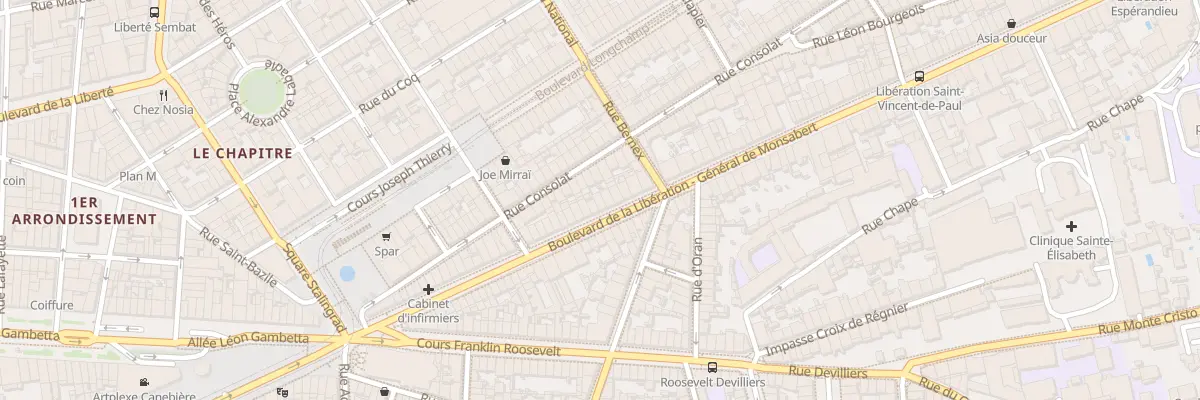 Plan du 55 Bd de la Liberation à Marseille 1er Arrondissement