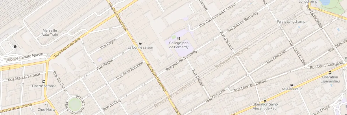 Plan du 11 Rue jean de bernardy à Marseille 1er Arrondissement