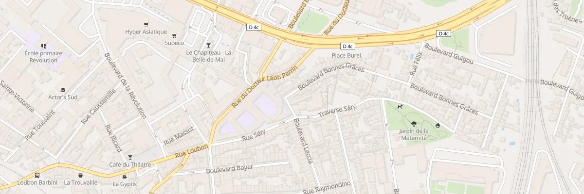 Plan du 6 Bd Bonnes Graces à Marseille 3e Arrondissement