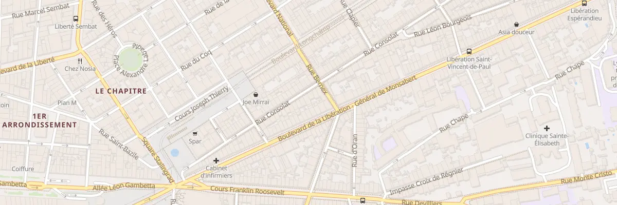 Plan du 58 Rue consolat à Marseille 1er Arrondissement