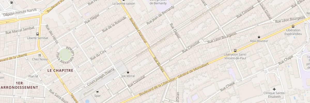 Plan du 26 Bd Longchamp à Marseille 1er Arrondissement