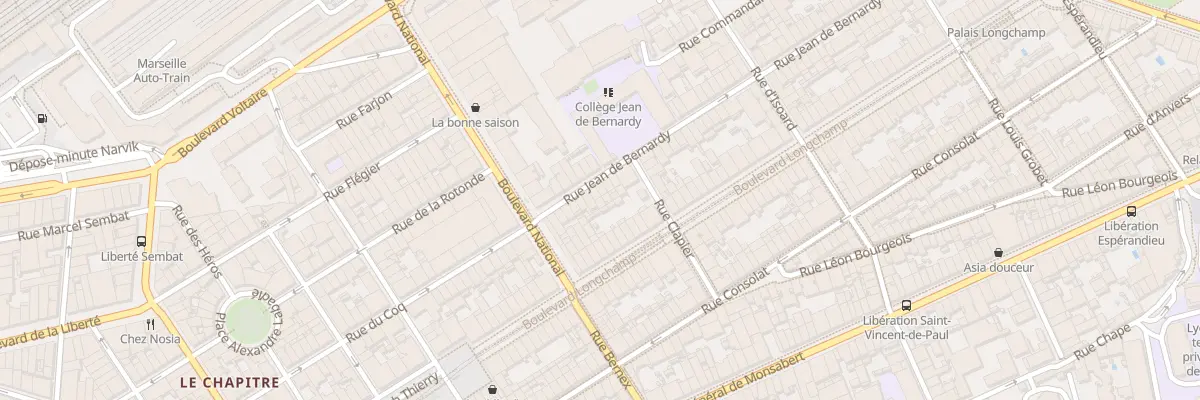 Plan du 14 Rue jean de bernardy à Marseille 1er Arrondissement