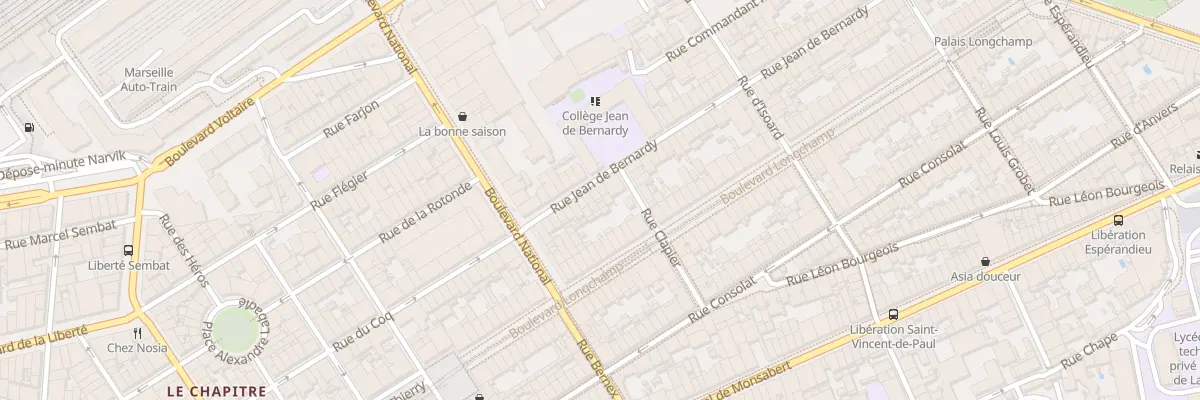 Plan du 18 Rue jean de bernardy à Marseille 1er Arrondissement