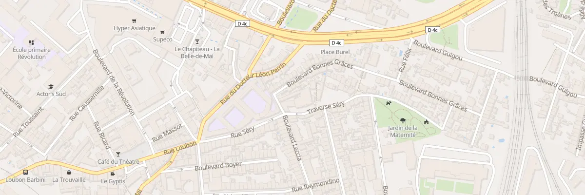 Plan du 2B Bd Bonnes Graces à Marseille 3e Arrondissement