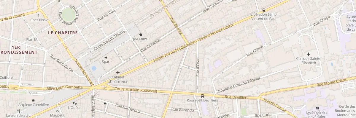 Plan du 48 Bd de la Liberation à Marseille 1er Arrondissement
