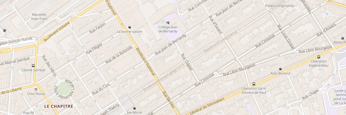 Plan du 43 Bd Longchamp à Marseille 1er Arrondissement