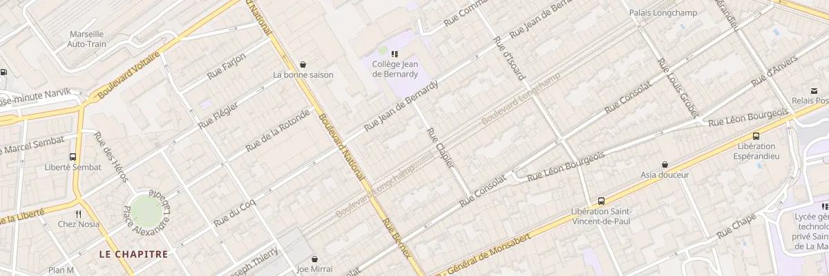 Plan du 45 Bd Longchamp à Marseille 1er Arrondissement