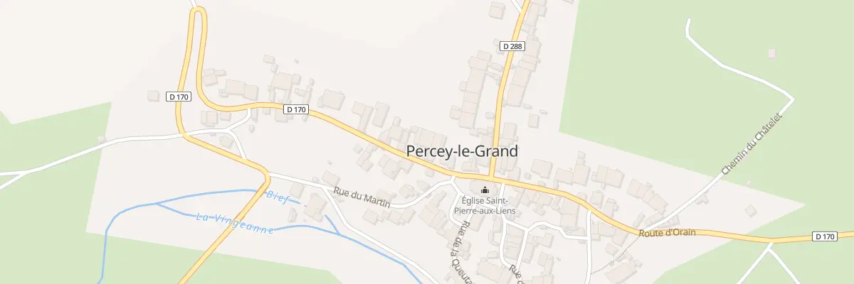 Plan du 3 Rue du Chateau à Percey-le-Grand