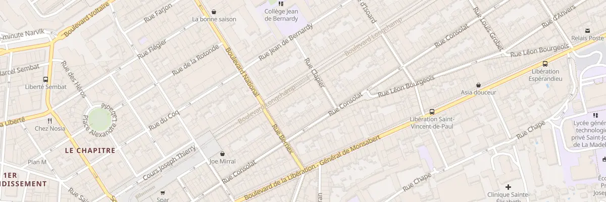 Plan du 40 Bd Longchamp à Marseille 1er Arrondissement