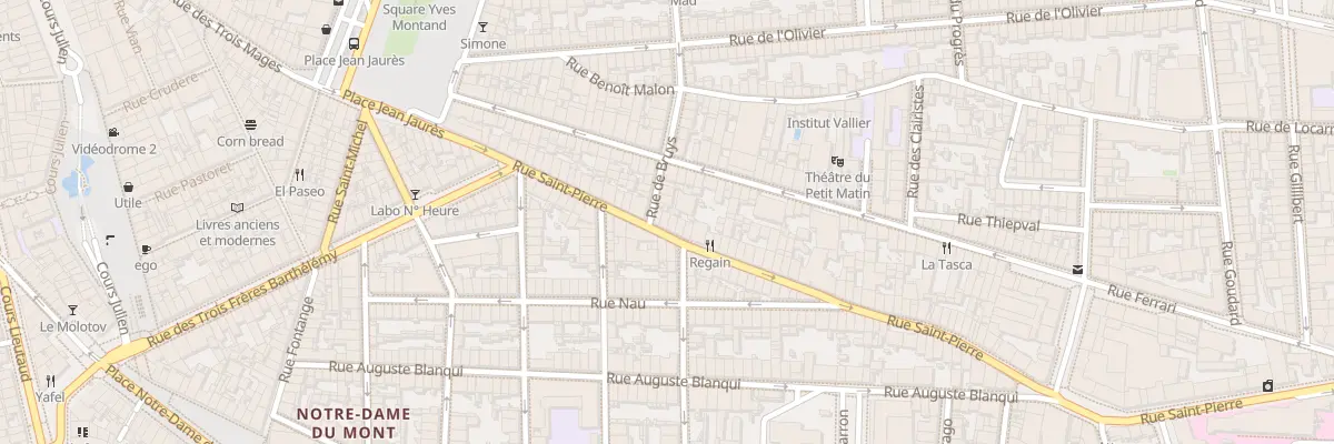 Plan du 43 Rue saint pierre à Marseille 5e Arrondissement