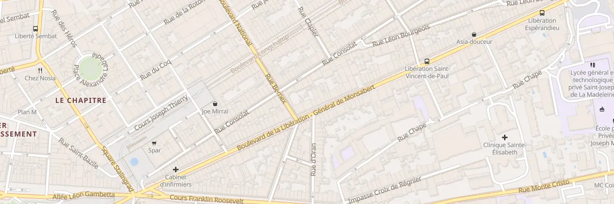 Plan du 75 Bd de la Liberation à Marseille 1er Arrondissement
