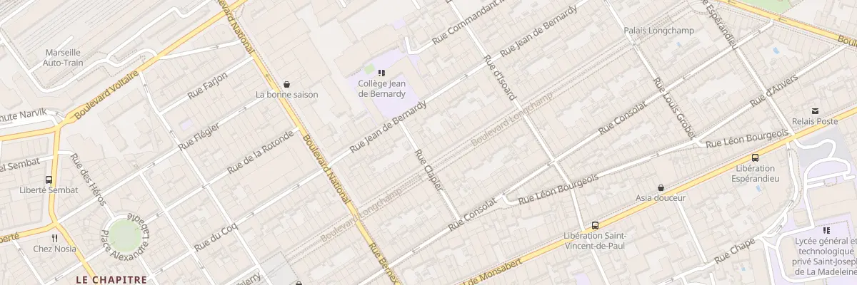 Plan du 53 Bd Longchamp à Marseille 1er Arrondissement