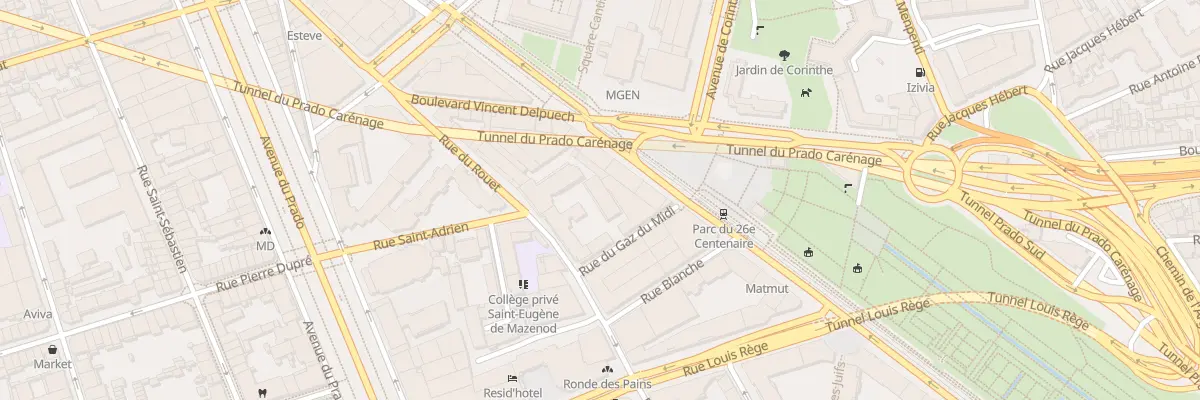 Plan du 57 Rue du rouet à Marseille 8e Arrondissement
